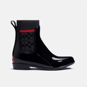 COACH Black Rain Bootie